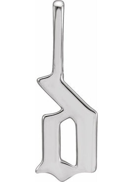 14K Rose Gold Gothic Initial A Charm/Pendant