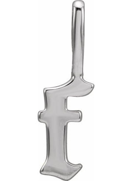 14K Rose Gold Gothic Initial A Charm/Pendant