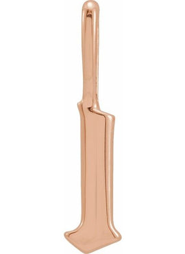 14K Rose Gold Gothic Initial A Charm/Pendant