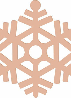 14K Yellow Gold 12 Gauge Snowflake Stamping with External Undrilled Eyelet