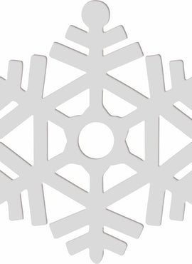 14K Yellow Gold 12 Gauge Snowflake Stamping with External Undrilled Eyelet