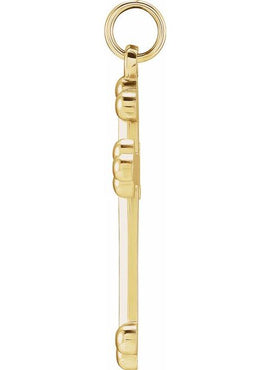 14K White Gold Cross Pendant