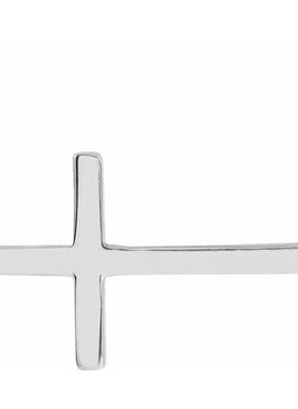 14K Yellow Gold 22x11.5 mm Sideways Cross 16-18
