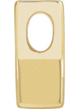 14K Yellow Gold Block Initial A Slide Pendant