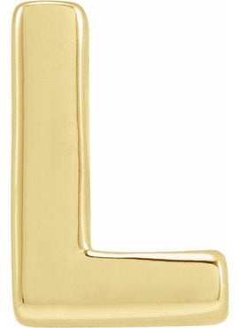 14K Yellow Gold Block Initial A Slide Pendant