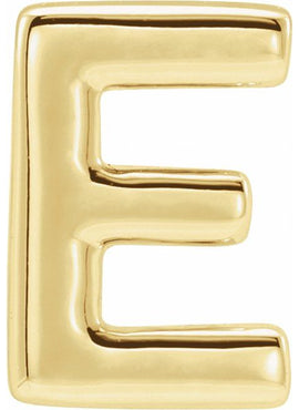14K Yellow Gold Block Initial A Slide Pendant