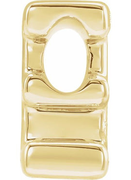 14K Yellow Gold Block Initial A Slide Pendant