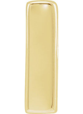 14K Yellow Gold Block Initial A Slide Pendant