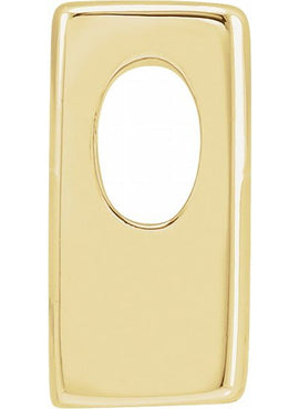 14K Yellow Gold Block Initial A Slide Pendant