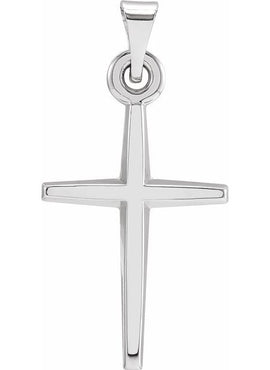 14K Yellow Gold 23.38x11.75 mm Cross Pendant