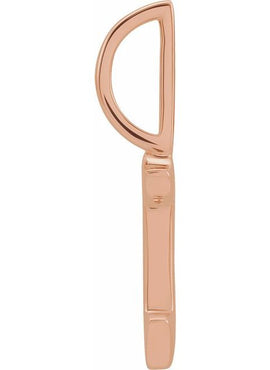 14K Rose Gold Gothic Initial A Charm/Pendant