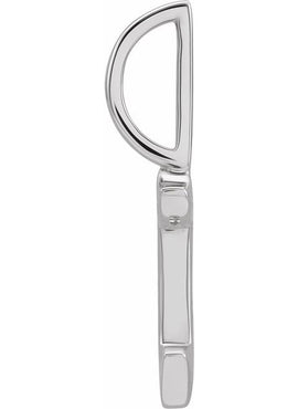 14K Rose Gold Gothic Initial A Charm/Pendant