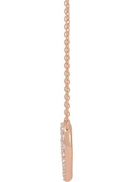 14K Yellow Gold 3/8 CTW Lab-Grown Diamond Heart 16-18