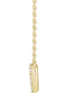 14K Yellow Gold 3/8 CTW Lab-Grown Diamond Heart 16-18