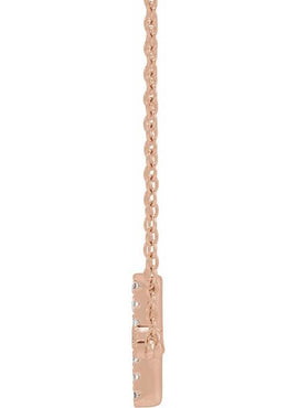 14K Yellow Gold 1/6 CTW Lab-Grown Diamond Sideways Cross 16-18