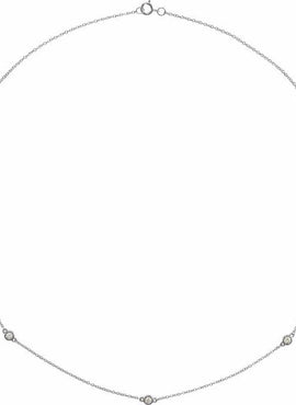 14K White Gold 1/4 CTW Natural Diamond 7-Station 24