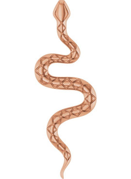 14K Rose Gold 19.5x6.7 mm Snake Pendant