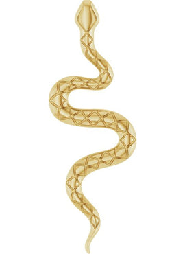 14K Rose Gold 19.5x6.7 mm Snake Pendant