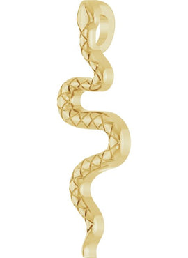 14K Rose Gold 19.5x6.7 mm Snake Pendant