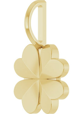 14K Yellow Gold Four-Leaf Clover Charm/Pendant