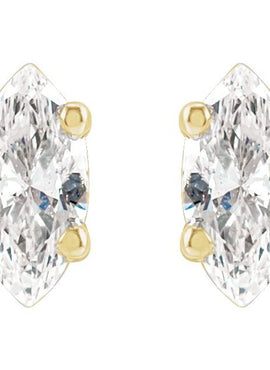 14K Yellow Gold 1/8 CTW Natural Diamond Earrings