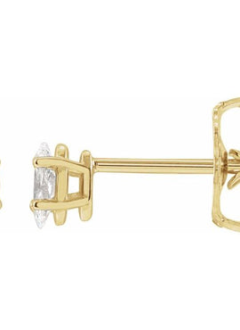 14K Yellow Gold 1/8 CTW Natural Diamond Earrings