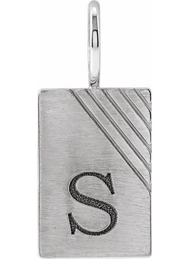 Sterling Silver Engravable Dog Tag Charm/Pendant