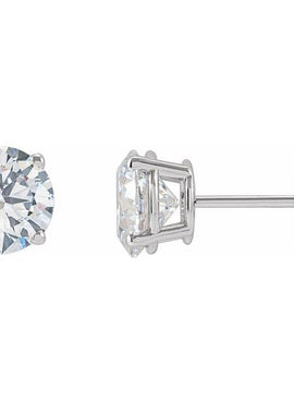 14K White Gold 1/3-2 CTW Lab-Grown Diamond 4-Prong Stud Selling System