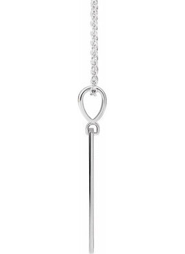 14K Yellow Gold 27.2x4 mm Blessed Bar Pendant
