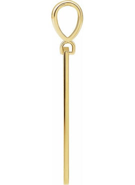 14K Yellow Gold 27.2x4 mm Blessed Bar Pendant
