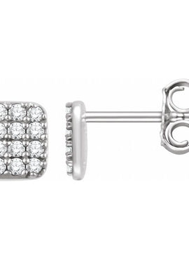 14K Yellow Gold 1/5 CTW Natural Diamond Cluster Earrings
