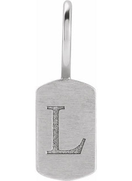 14K Rose Gold Engravable Dog Tag Charm/Pendant