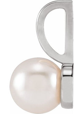 14K Yellow Gold Cultured Black Akoya Pearl Charm/Pendant