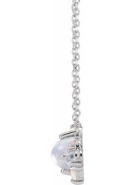 Sterling Silver Natural Multi-Gemstone Scattered 16-18
