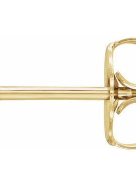 14K White Gold Shotgun Single Earring