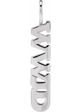 14K Rose Gold WWJD Charm/Pendant