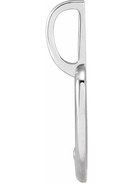 14K White Gold .02 CT Natural Diamond Engravable Heart Charm/Pendant
