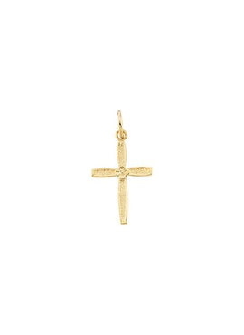 14K Yellow Gold 14x10 mm Youth Cross Pendant