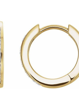 14K White Gold Lab-Grown Blue Sapphire Hoop Earrings