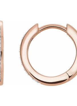 14K White Gold Lab-Grown Blue Sapphire Hoop Earrings