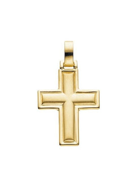 14K Yellow Gold 30x24 mm Cross Pendant