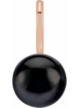 14K Yellow Gold Cultured Black Akoya Pearl Charm/Pendant