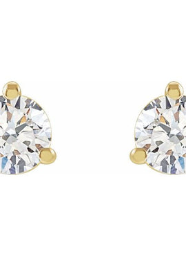 14K Yellow Gold 1/3 CTW Lab-Grown Diamond Stud Earrings
