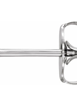 14K White Gold Shotgun Single Earring