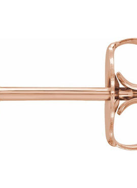 14K White Gold Shotgun Single Earring