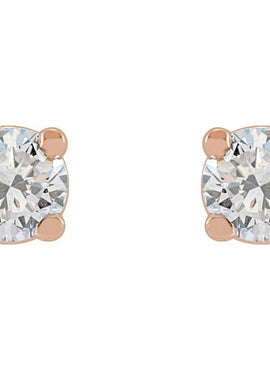 14K Yellow Gold 1/3 CTW Lab-Grown White Diamond Earrings