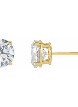 14K Yellow Gold 1/3 CTW Lab-Grown White Diamond Earrings