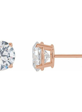 14K Yellow Gold 1/3 CTW Lab-Grown White Diamond Earrings