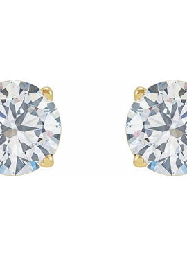 14K Yellow Gold 1/3 CTW Lab-Grown White Diamond Earrings