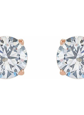 14K Yellow Gold 1/3 CTW Lab-Grown White Diamond Earrings
